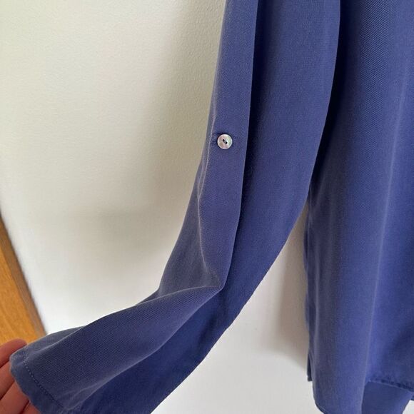 Soft Surroundings periwinkle Tencel lyocell tunic blouse - Picture 7 of 8